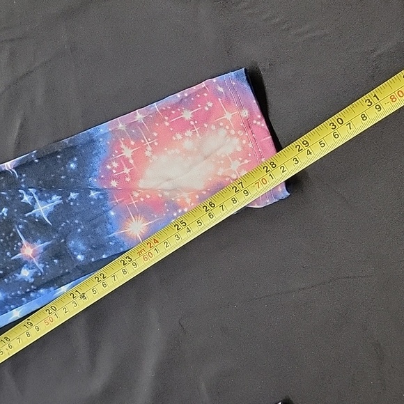 See You On Monday " Starry Night " Multicolored Full Length Tights Size Large - Picture 8 of 8